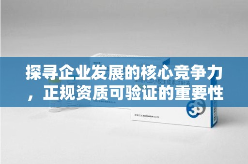 武汉探寻企业发展的核心竞争力，正规资质可验证的重要性与实践